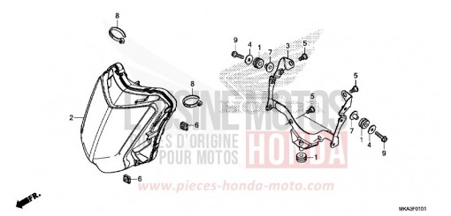 HEADLIGHT (LED) NC750XDJ de 2018